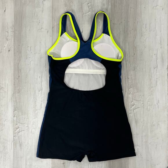 Enjoy The Sunshine 1 Piece Racerback Athletic Competitive Aerobic Bathing Suit M - Picture 2 of 9